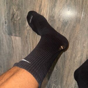 Nike Black Dri Fit Crew Socks